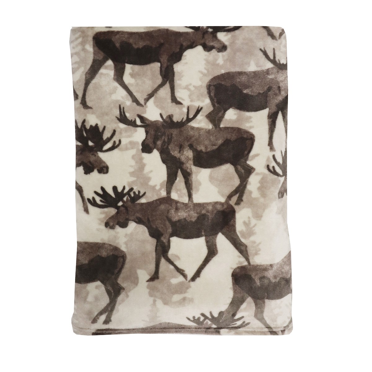Pläd Älgar Brun, 170x130cm