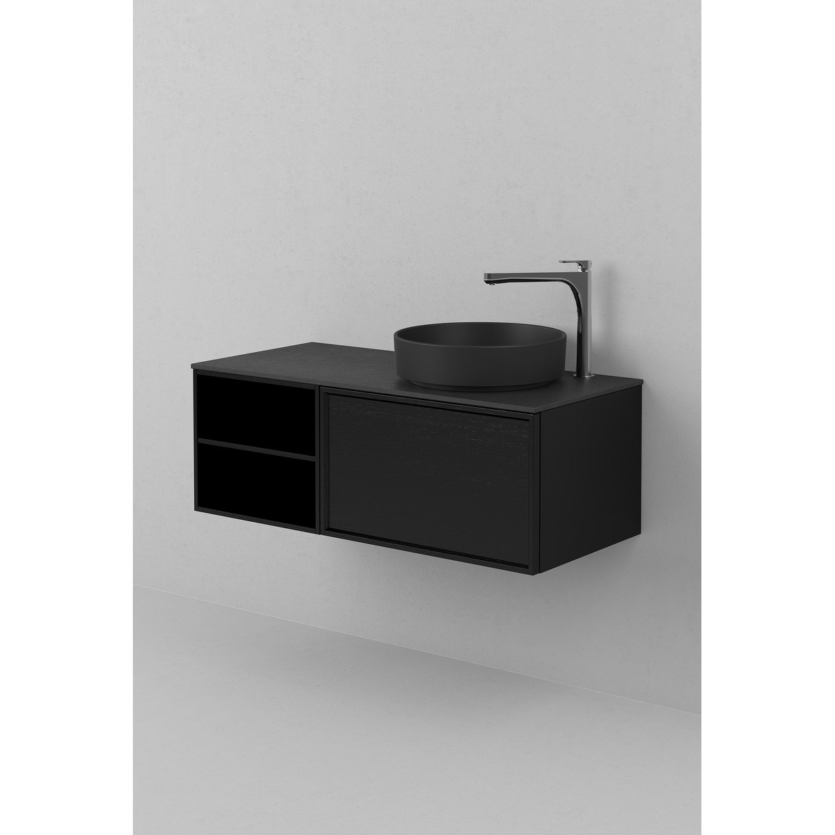 Kommod Air Wood C 100x45cm, Black Oak