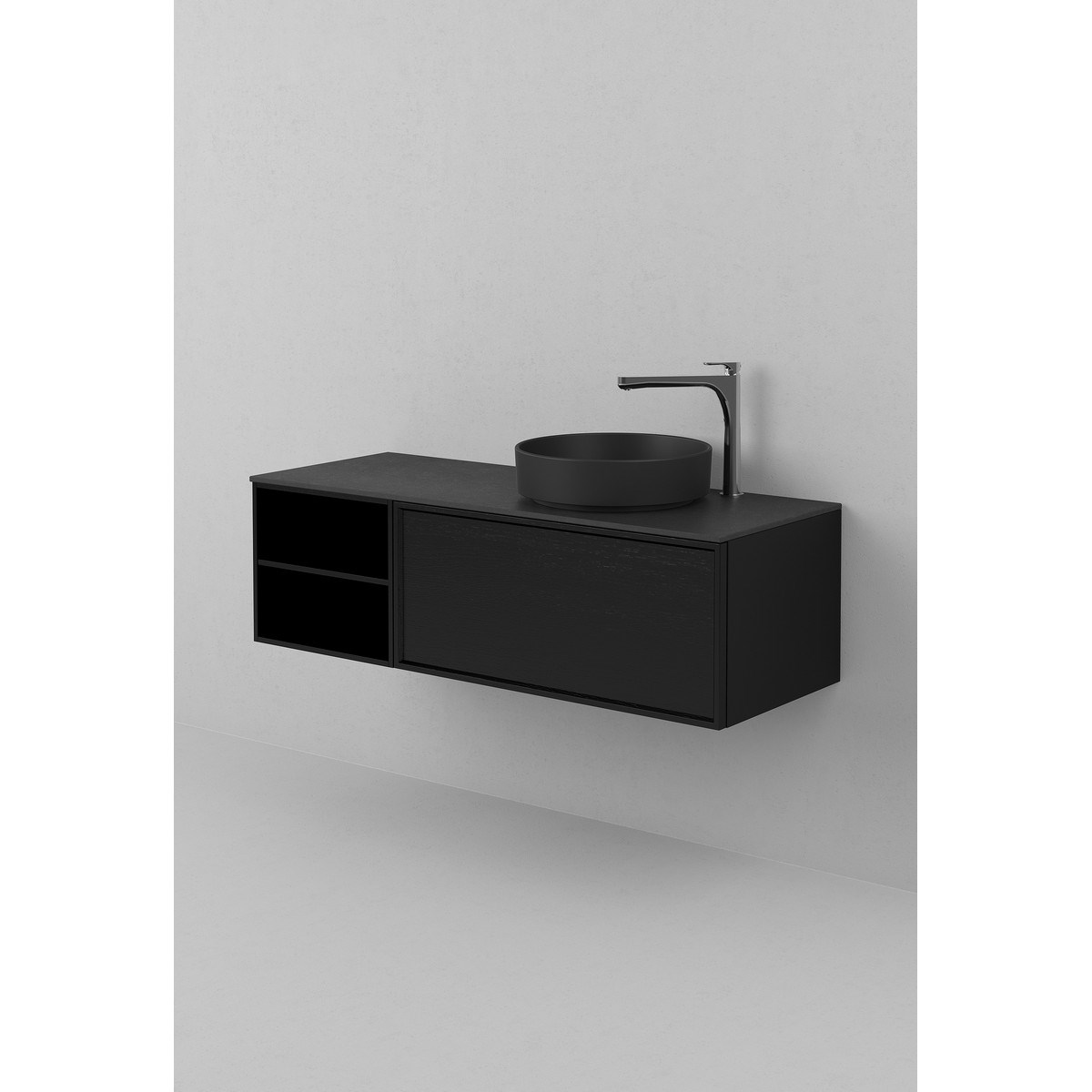 Kommod Air Wood C 120x45cm, Black Oak