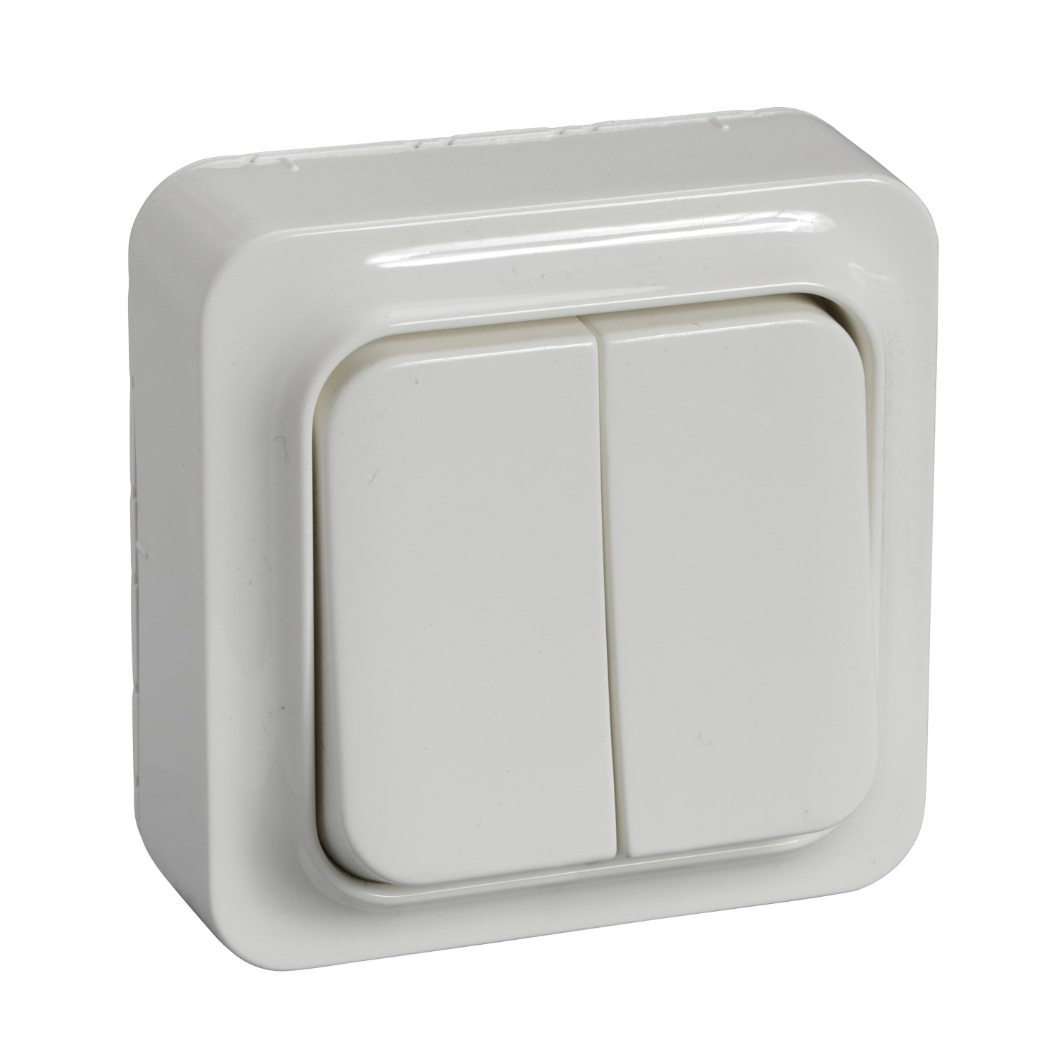 Strömbrytare Quick-rot Vit, Dubbeltrapp