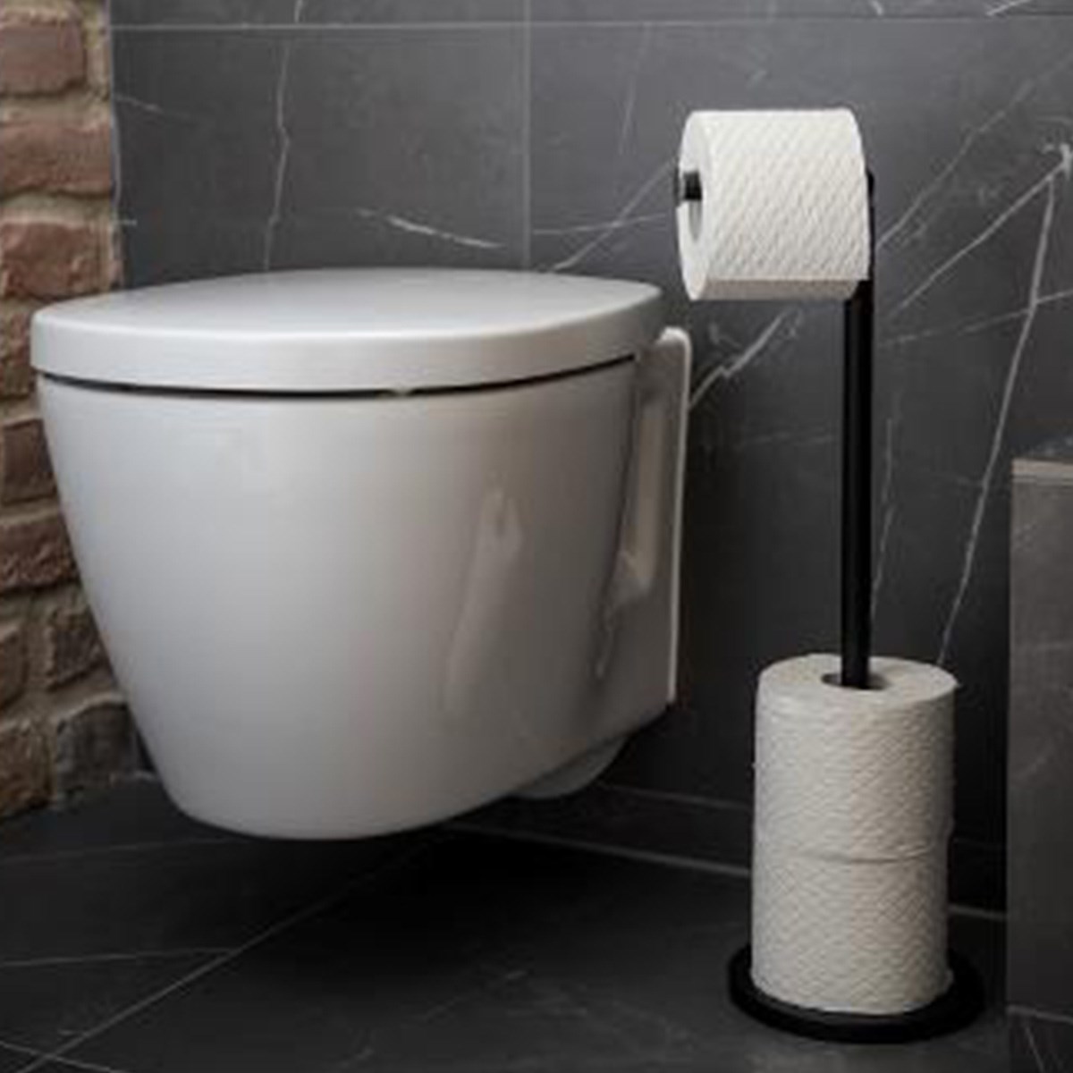 Toalettpappershållare Svart