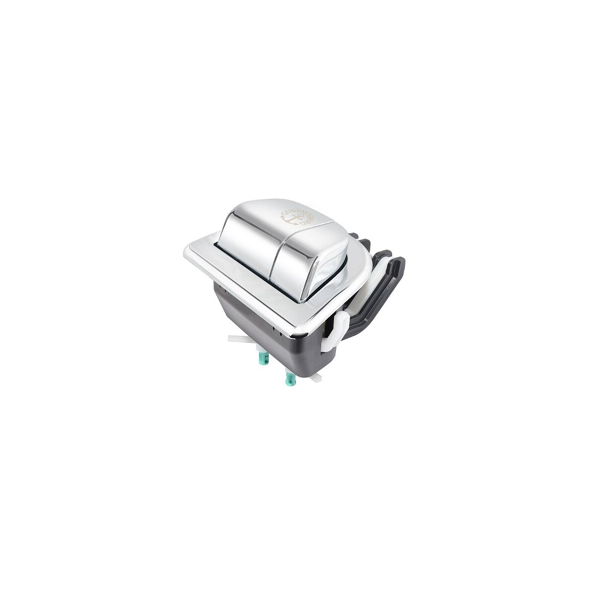 Spolknapp Nautic Duo Med Knapphus Krom