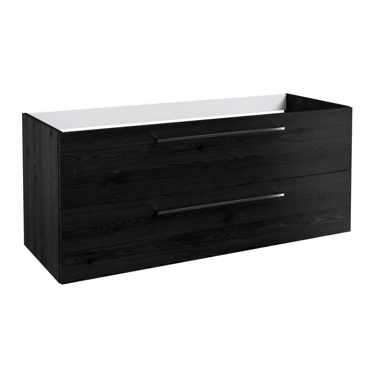 Kommod Gama 120x45cm, Matt, Svart Ek, Slät