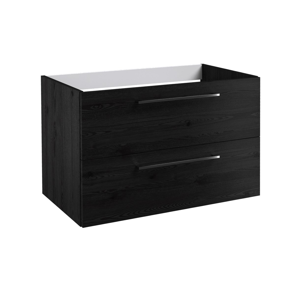 Kommod Gama 80x45cm, Matt, Svart Ek, Slät