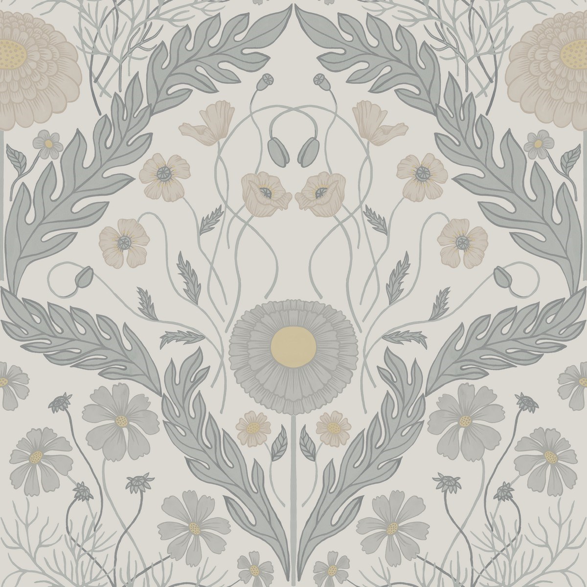Tapet Blomstermåla Marguerite 51000