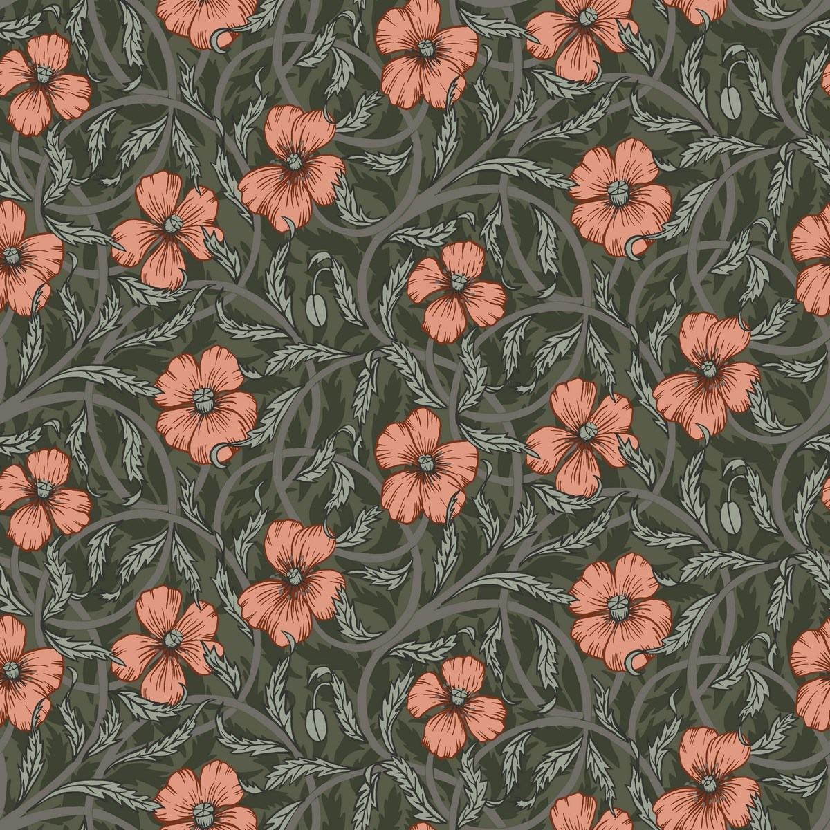 Tapet Lyckebo Poppy 28028