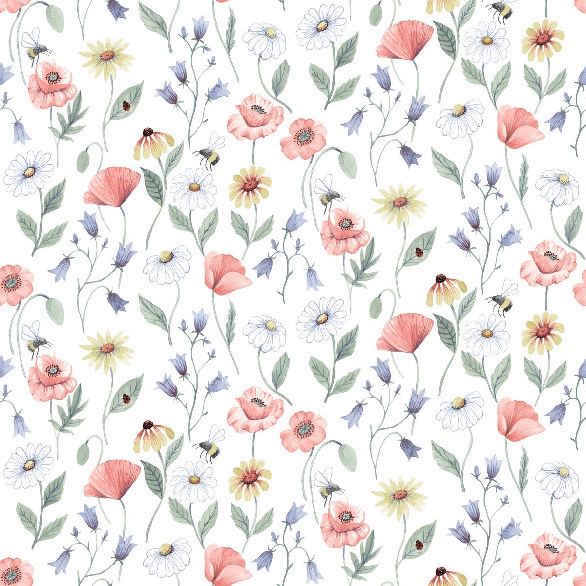 Tapet Rosenlycka Blåklocka 43102