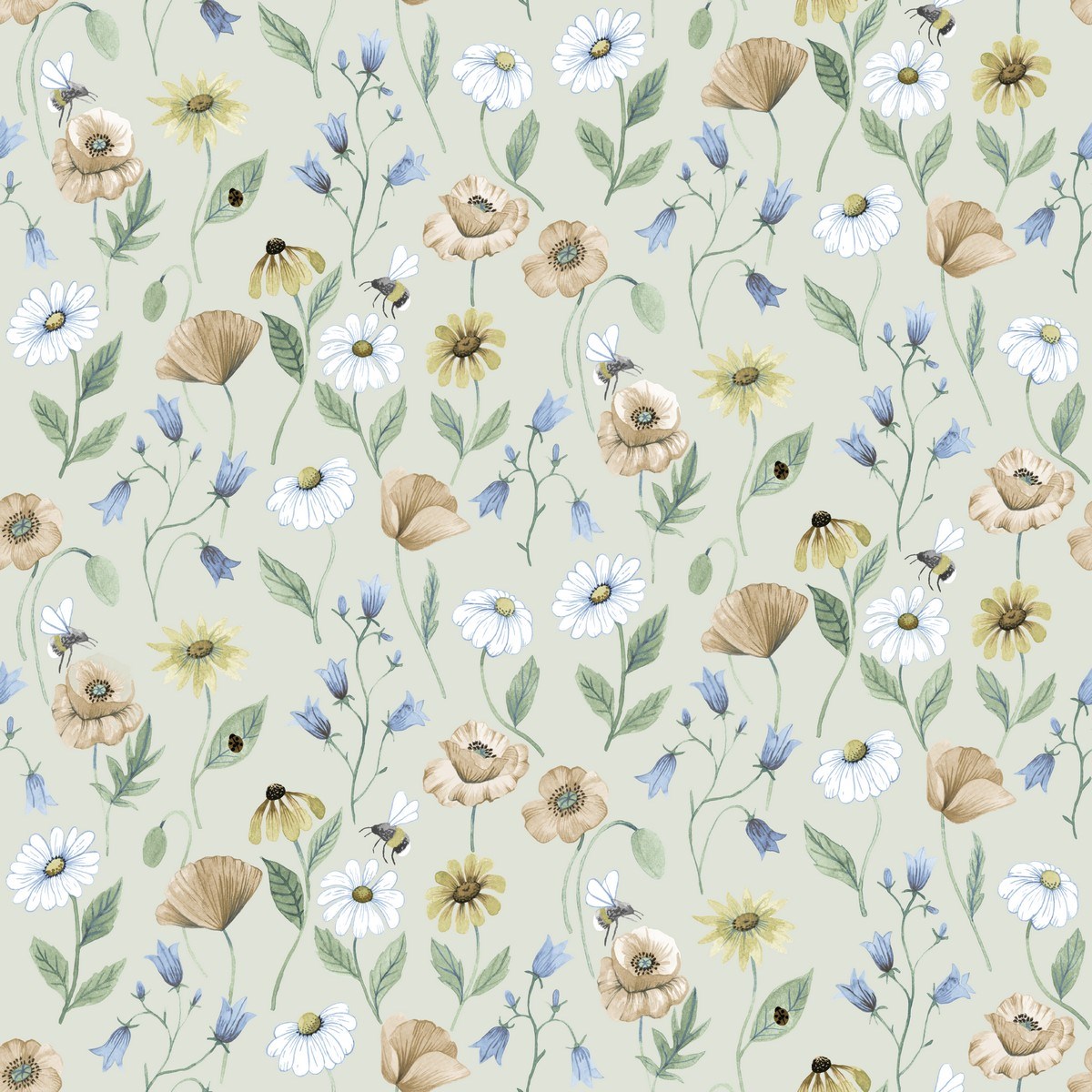 Tapet Rosenlycka Blåklocka 43103