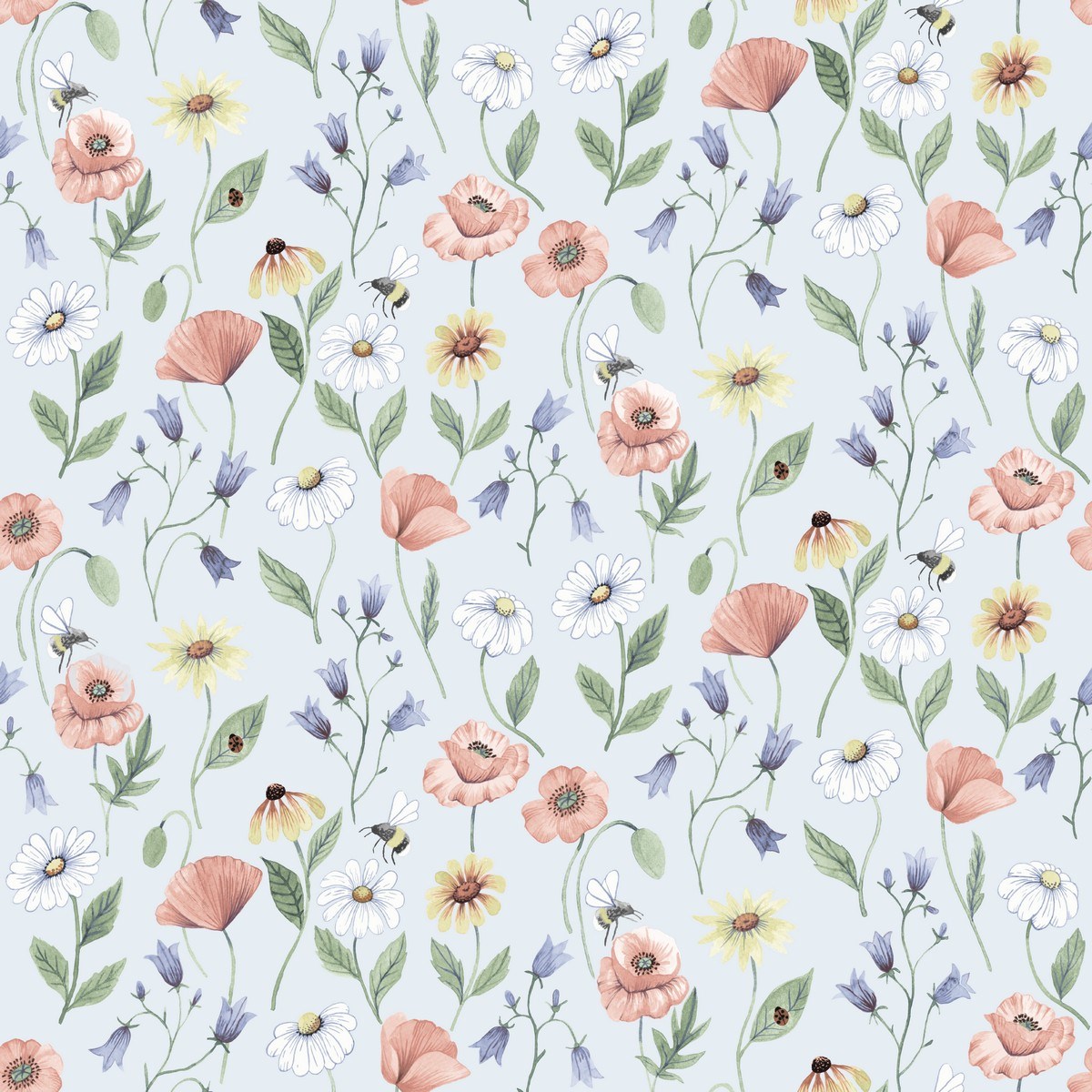 Tapet Rosenlycka Blåklocka 43104