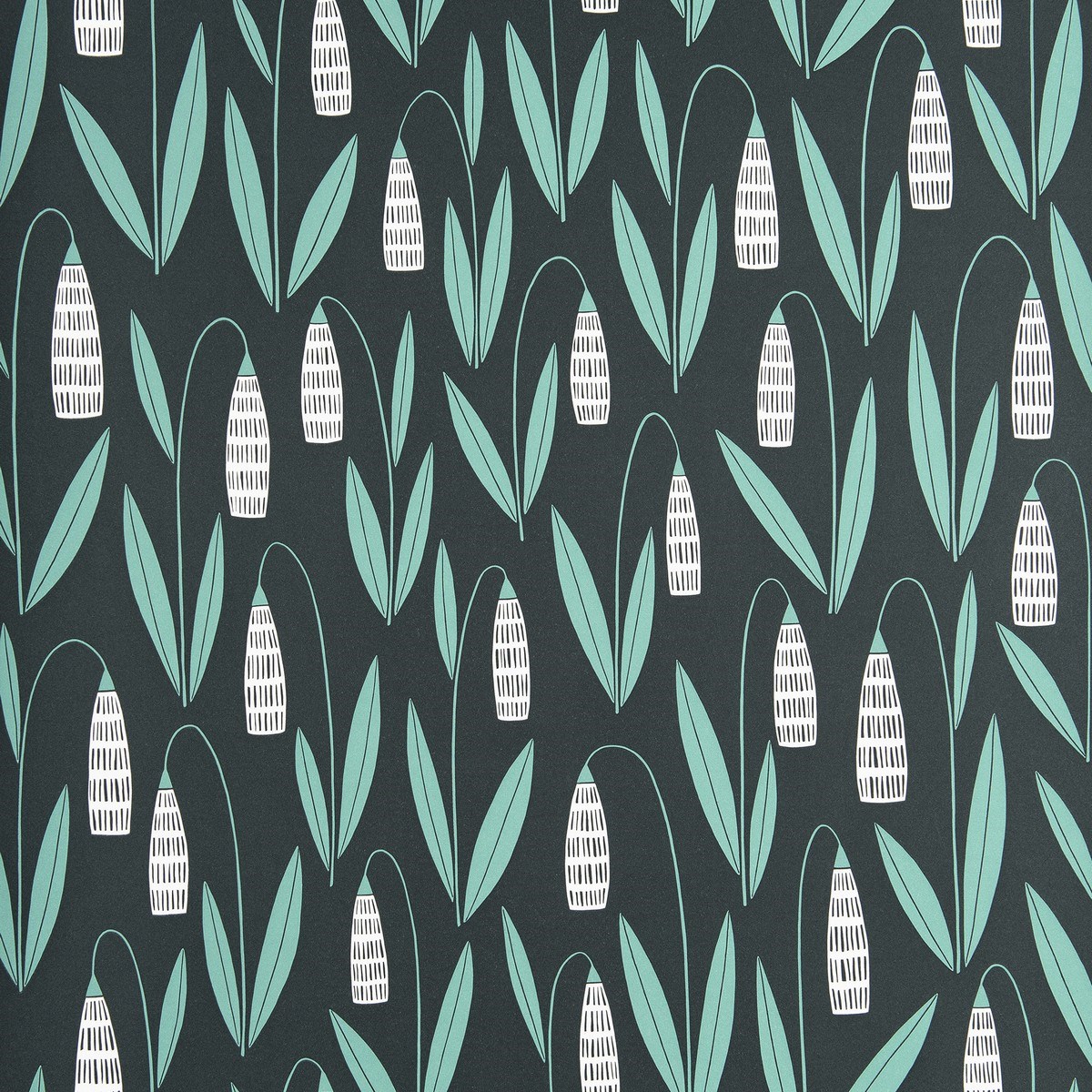 Tapet Seven Sisters Snowdrops Night Flow Misp1274