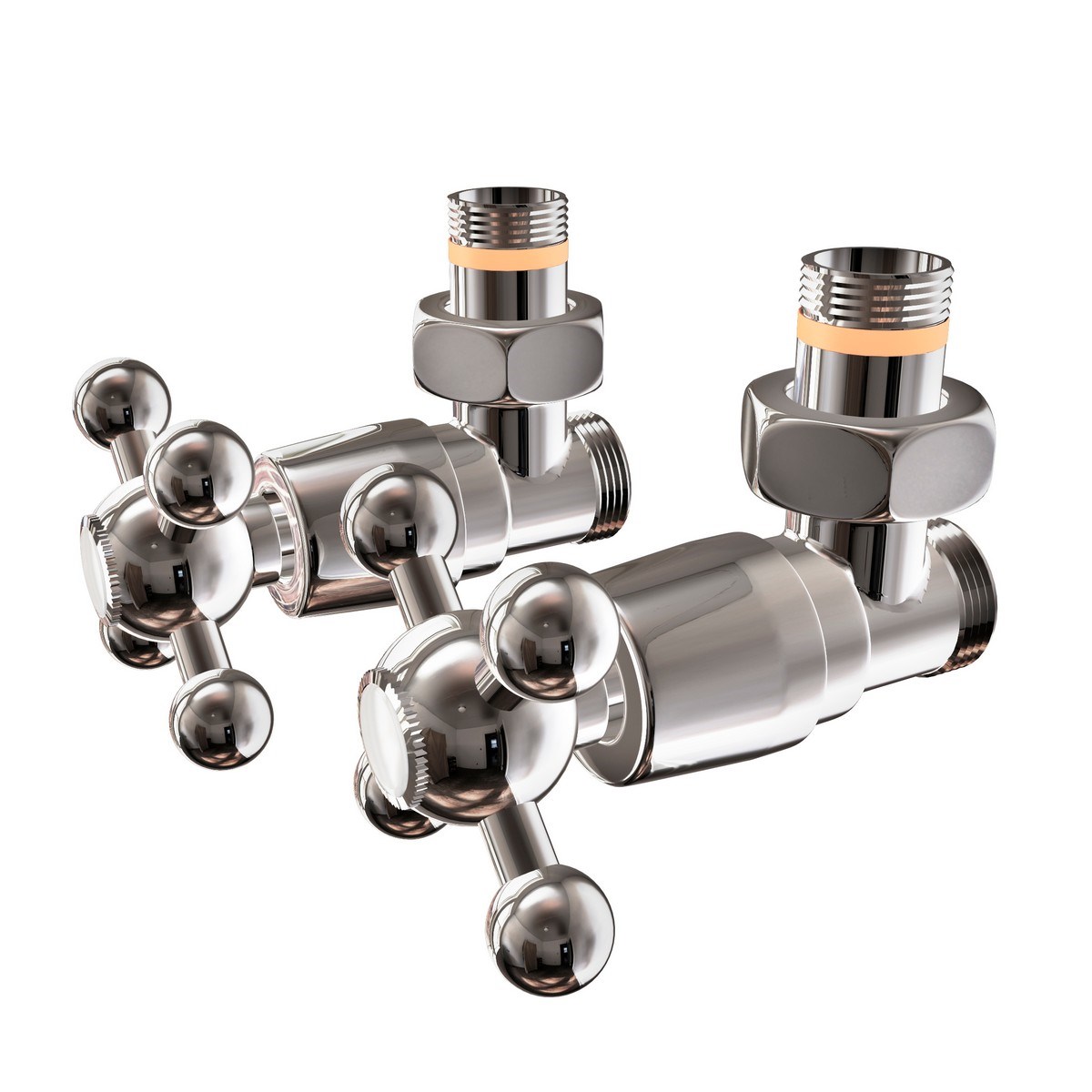 Ventilset Classic Vinkel Blank, Krom