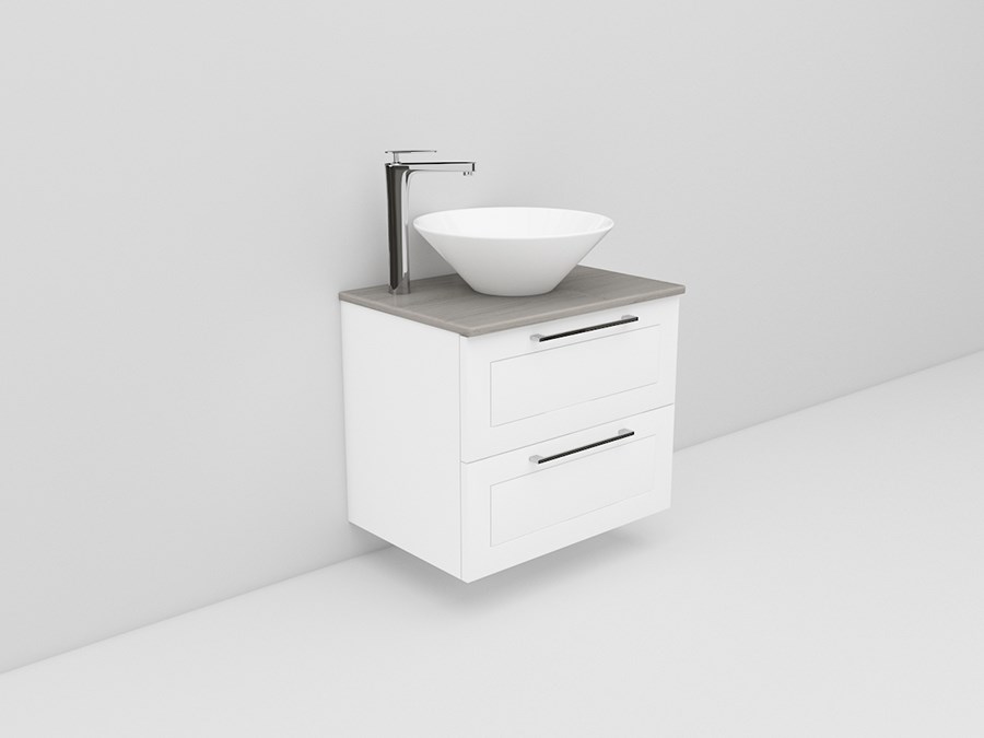 Badrumsmöbel Flexline Modell 11 60cm, Vit, Ram