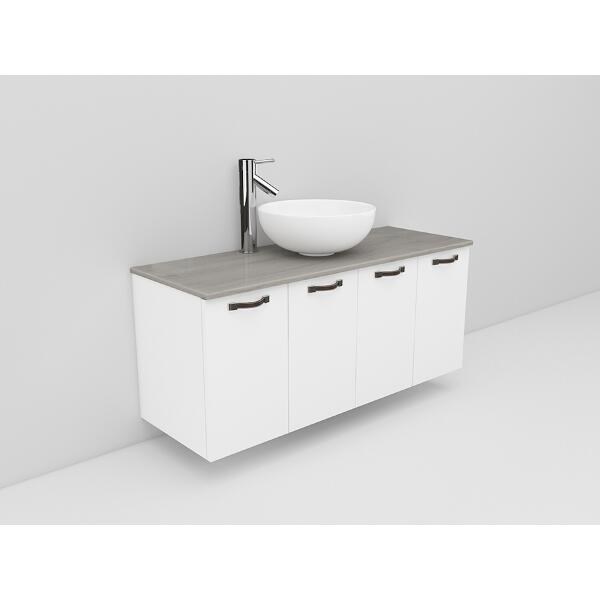 Badrumsmöbel Flexline Modell 125 120cm, Vit, Slät