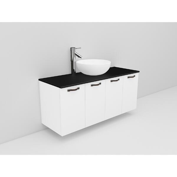 Badrumsmöbel Flexline Modell 128 120cm, Vit, Slät