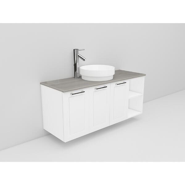 Badrumsmöbel Flexline Modell 132 120cm, Vit, Ram