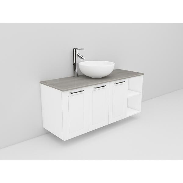 Badrumsmöbel Flexline Modell 133 120cm, Vit, Ram