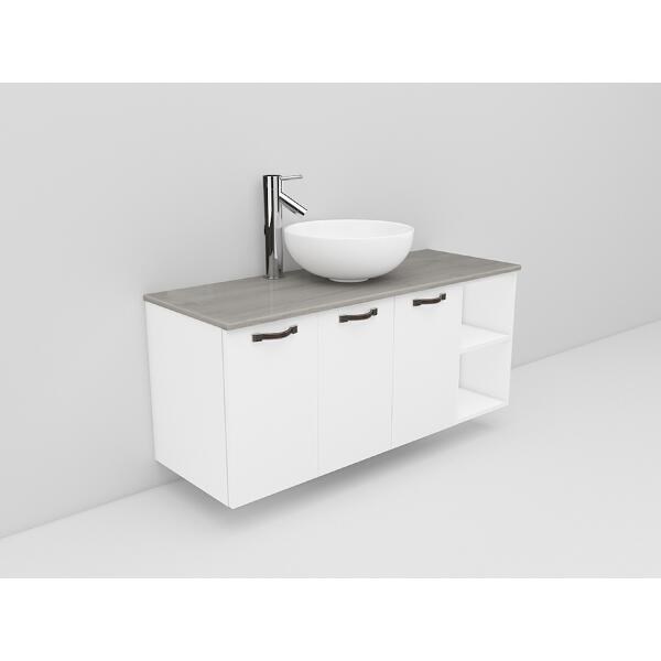 Badrumsmöbel Flexline Modell 133 120cm, Vit, Slät