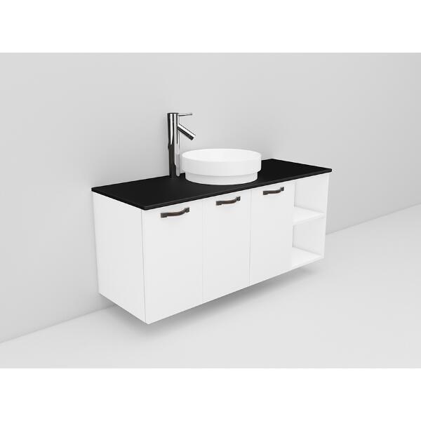 Badrumsmöbel Flexline Modell 135 120cm, Vit, Slät