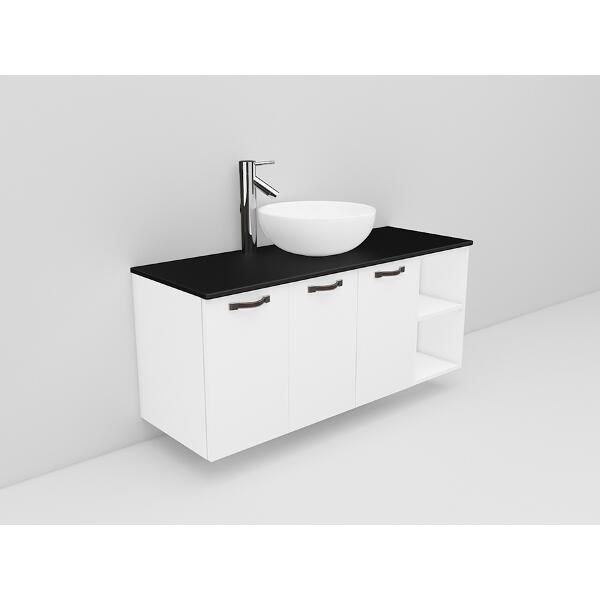 Badrumsmöbel Flexline Modell 136 120cm, Vit, Slät