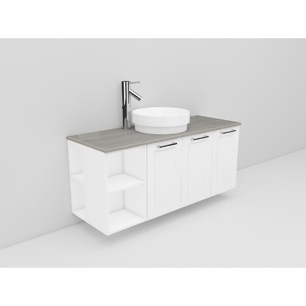 Badrumsmöbel Flexline Modell 140 120cm, Vit, Ram