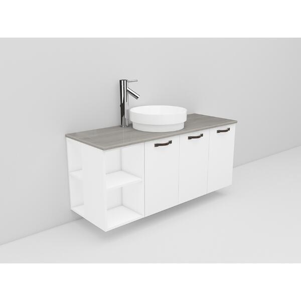 Badrumsmöbel Flexline Modell 140 120cm, Vit, Slät