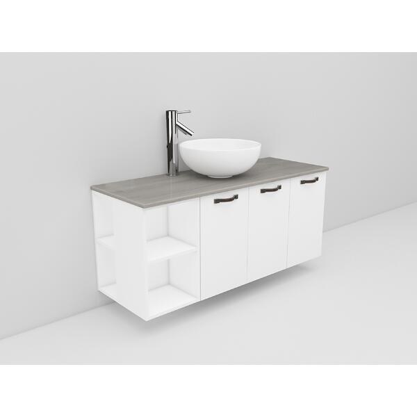 Badrumsmöbel Flexline Modell 141 120cm, Vit, Slät