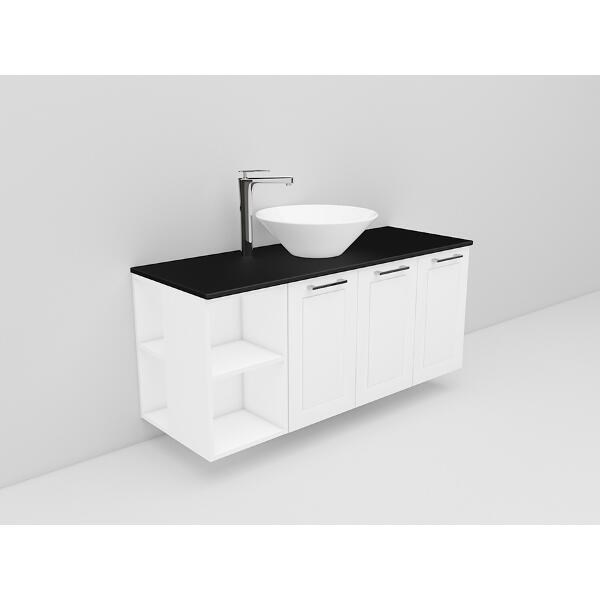 Badrumsmöbel Flexline Modell 142 120cm, Vit, Ram