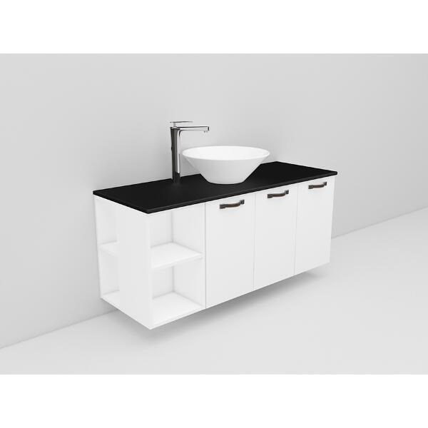 Badrumsmöbel Flexline Modell 142 120cm, Vit, Slät