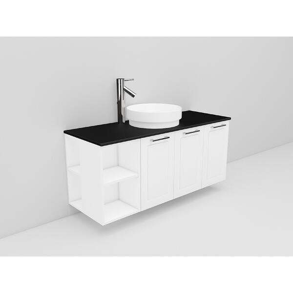 Badrumsmöbel Flexline Modell 143 120cm, Vit, Ram