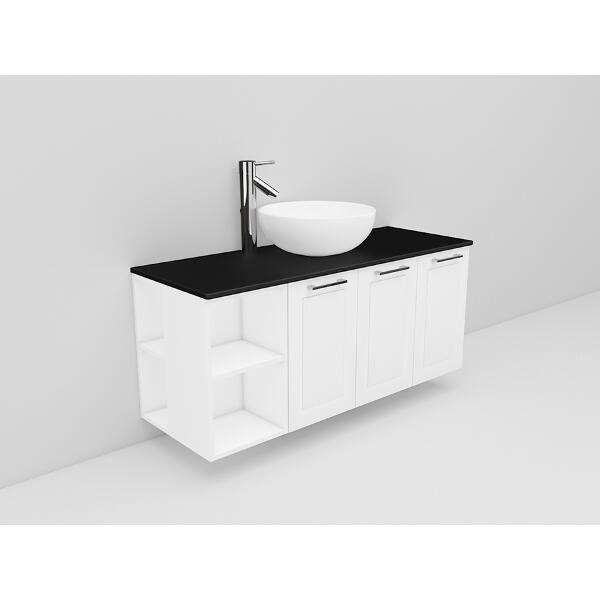 Badrumsmöbel Flexline Modell 144 120cm, Vit, Ram