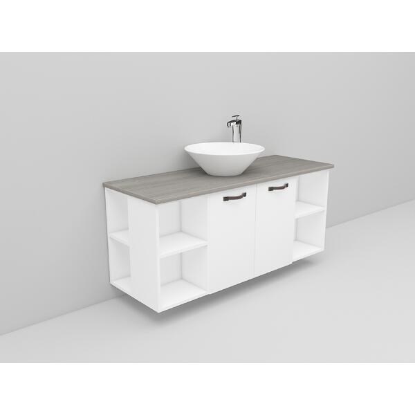 Badrumsmöbel Flexline Modell 147 120cm, Vit, Slät