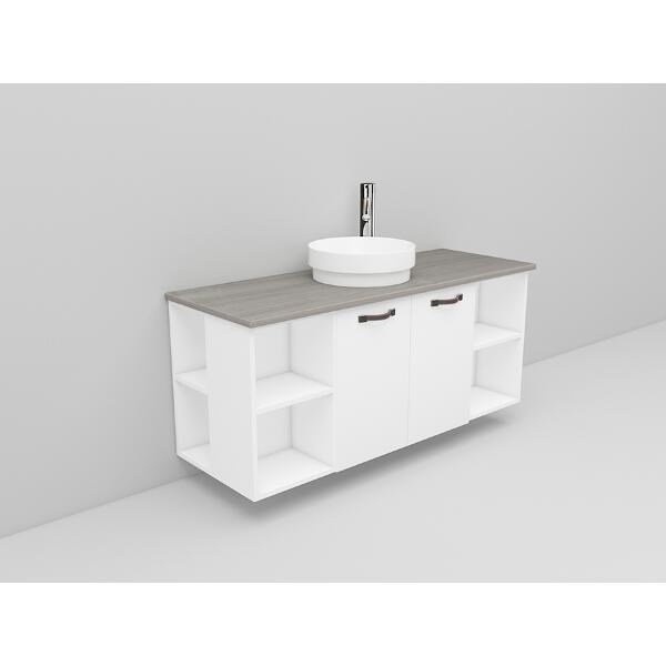 Badrumsmöbel Flexline Modell 148 120cm, Vit, Slät