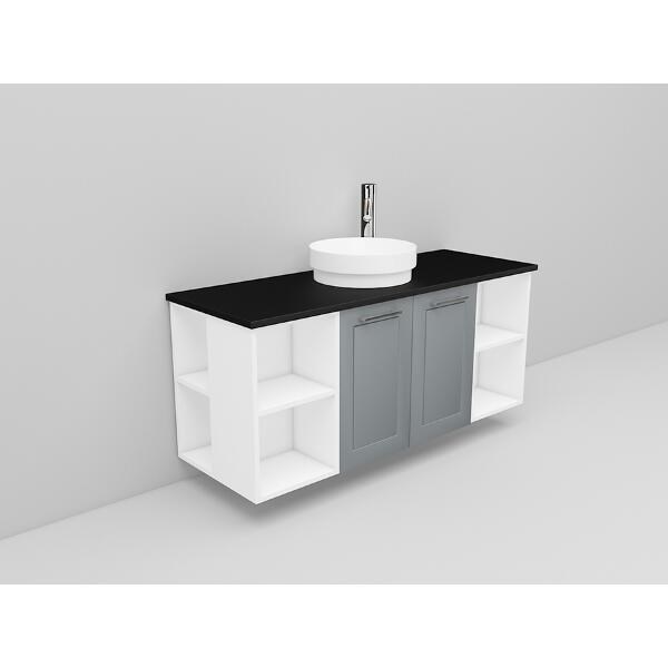 Badrumsmöbel Flexline Modell 151 120cm, Vit, Grå, Ram