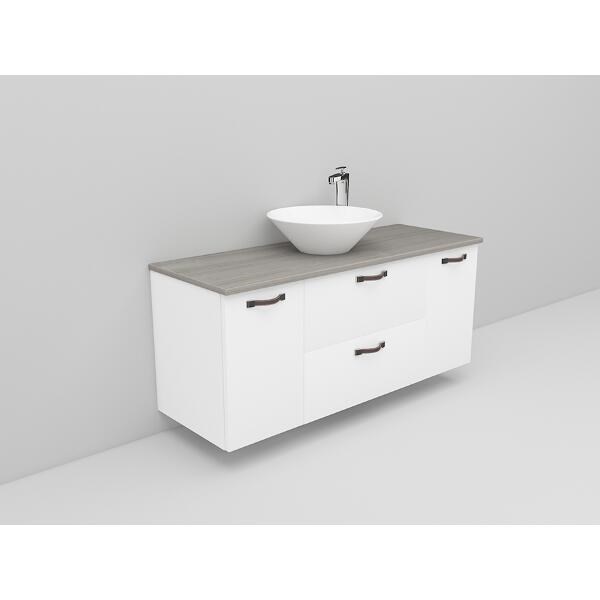 Badrumsmöbel Flexline Modell 155 120cm, Vit, Slät