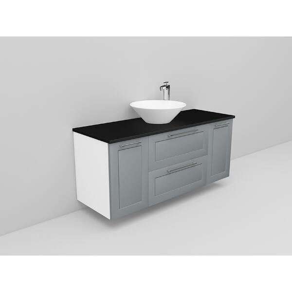 Badrumsmöbel Flexline Modell 158 120cm, Vit, Grå, Ram