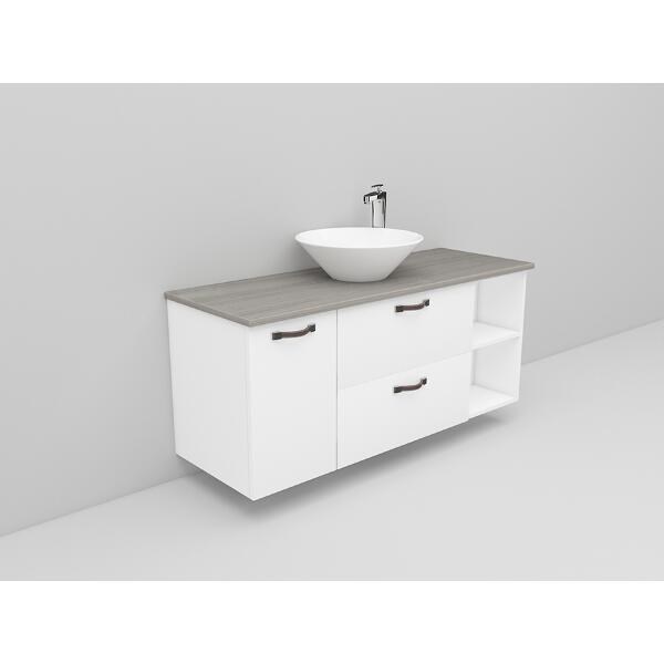 Badrumsmöbel Flexline Modell 163 120cm, Vit, Slät