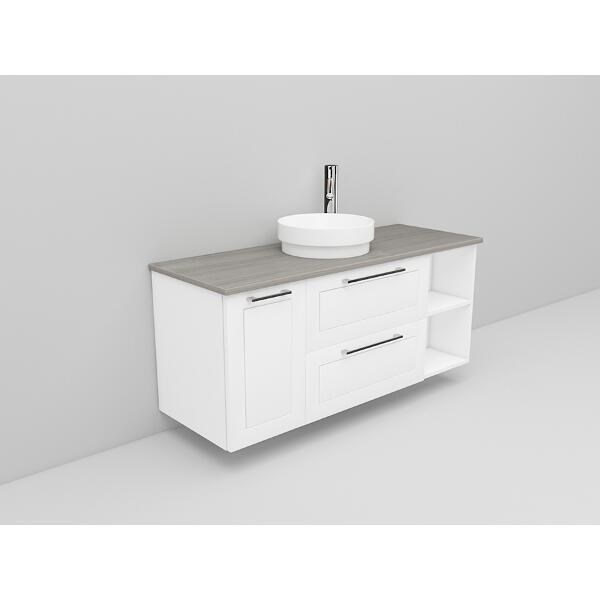 Badrumsmöbel Flexline Modell 164 120cm, Vit, Ram