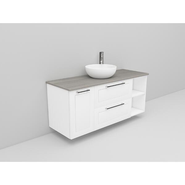 Badrumsmöbel Flexline Modell 165 120cm, Vit, Ram