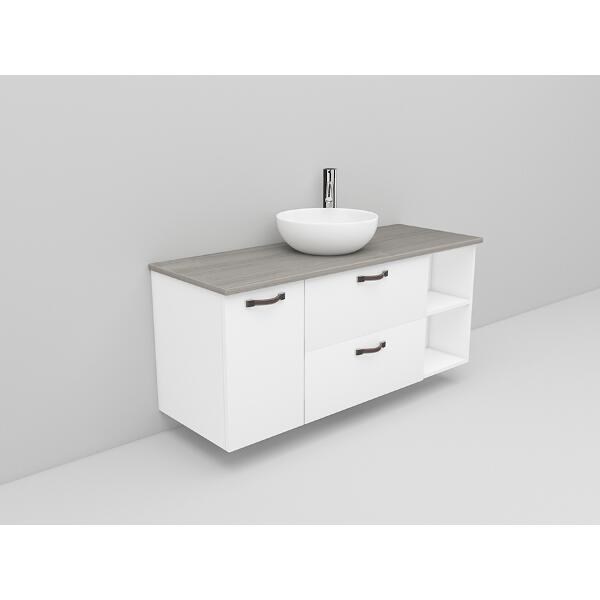 Badrumsmöbel Flexline Modell 165 120cm, Vit, Slät