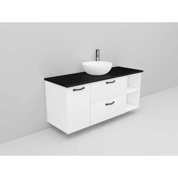 Badrumsmöbel Flexline Modell 168 120cm, Vit, Slät