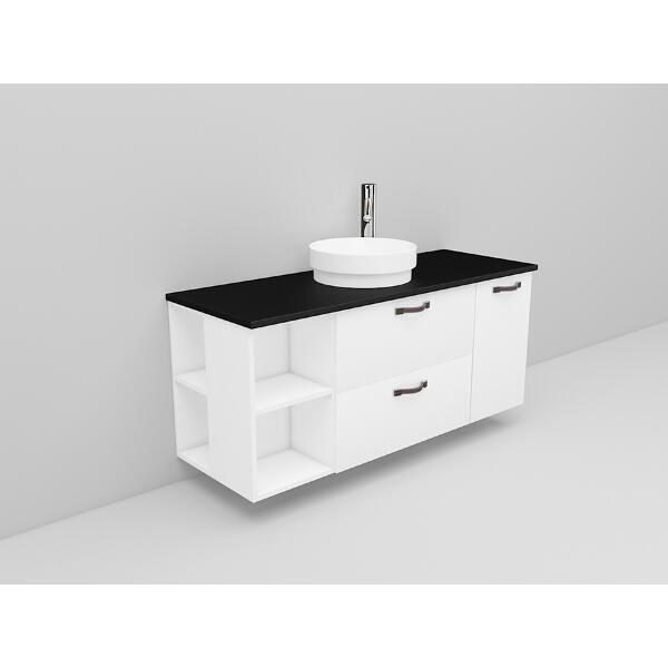 Badrumsmöbel Flexline Modell 175 120cm, Vit, Slät