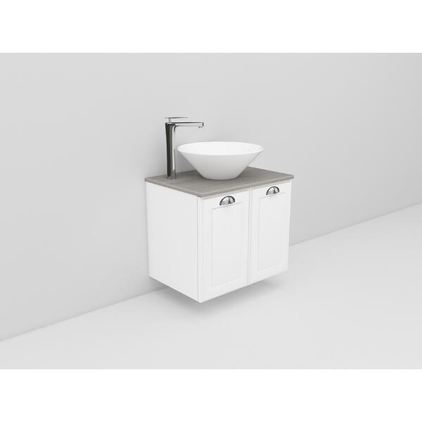 Badrumsmöbel Flexline Modell 3 60cm, Vit, Fasad Ram