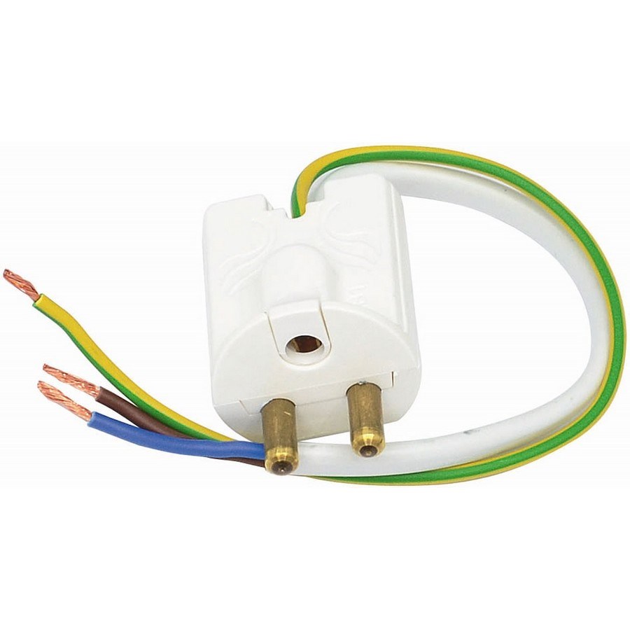 Lampsladd med lamppropp Jordad Vit 0,185 m