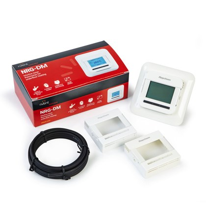 Golvtermostat Elektronisk NRG-DM Med Timer, Vit