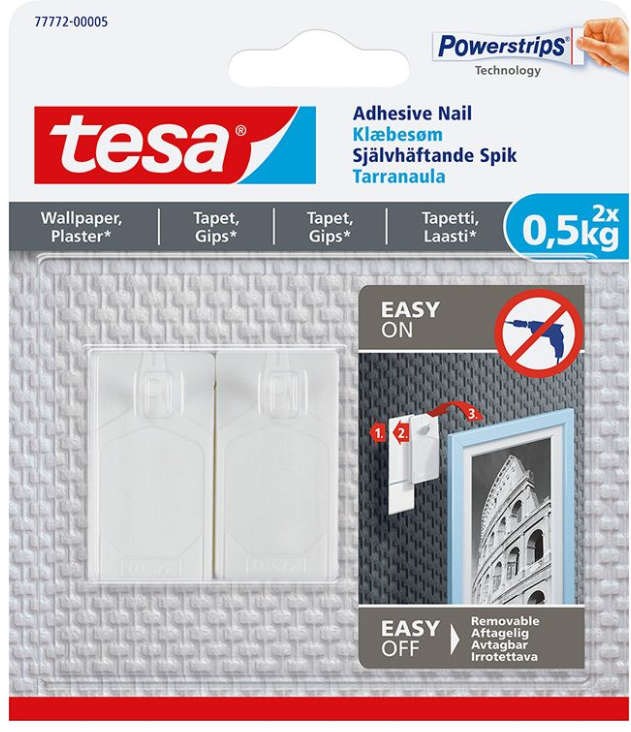 Självhäftande Spik Powerstrips 2x0,5kg Powerstrips 2x0,5kg