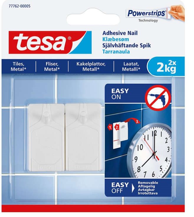Självhäftande Spik Powerstrips 2x2kg Powerstrips 2x2kg