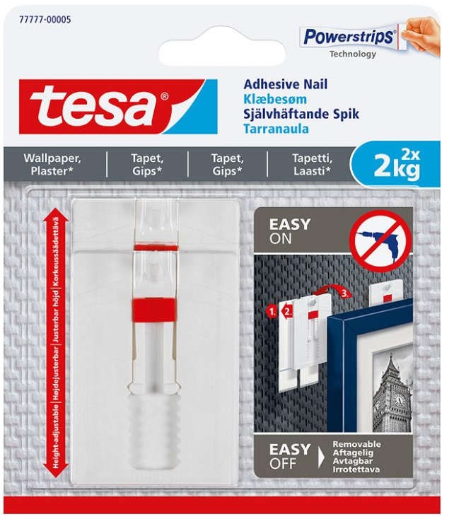 Självhäftande Spik Powerstrips 2x2kg Powerstrips 2x2kg