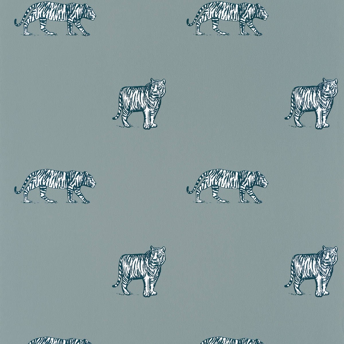 Tapet Our Planet Eye OF The Tiger Vert D'eau / Bleu Nuit Oup101967106