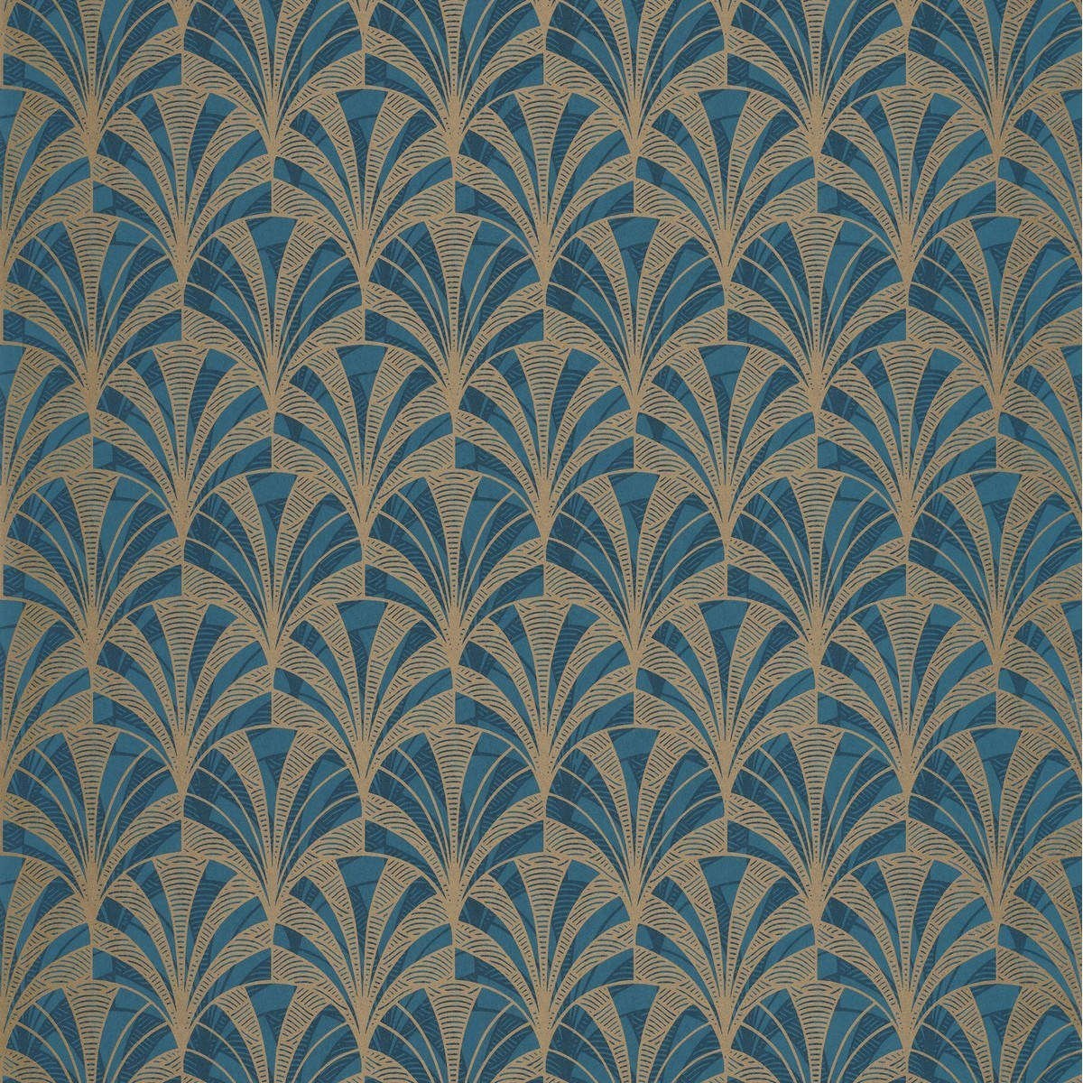 Tapet 1930 Palmette Bleu Mnct85736313
