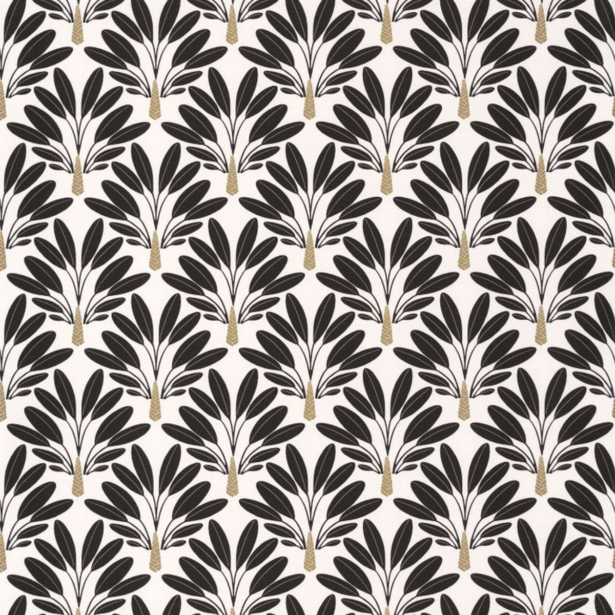 Tapet Moonlight  Traveller Tree Noir Blanc OR Mlg101269026